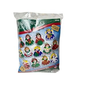 Tobin Design Works Crafts 5395 Felt Ornament Kit Angels Christmas Decorations